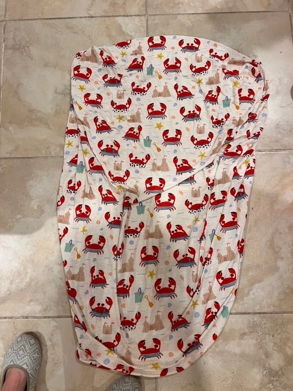 Little sleepies beach buddies crib sheet